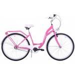 Mestský bicykel 28" Kozbike K4 3 prevodový Ružový 